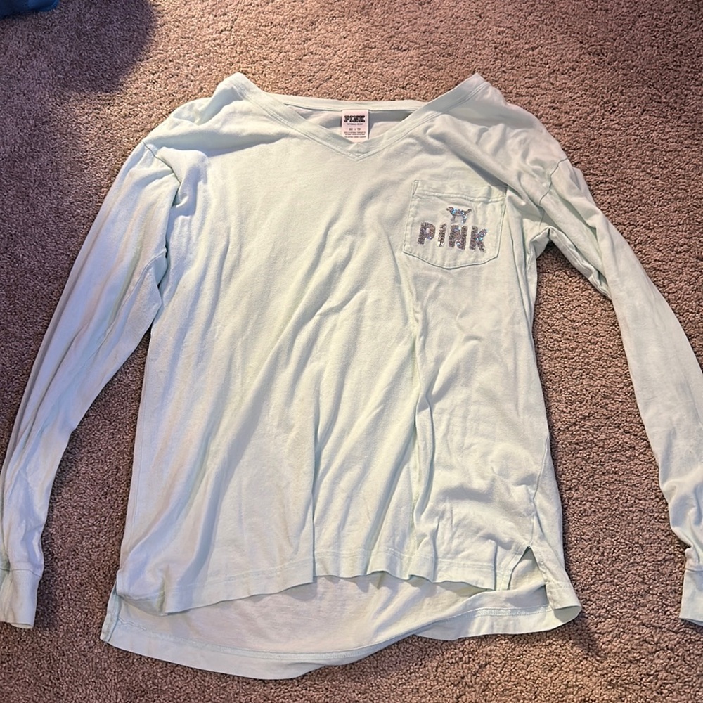PINK Oversized Sequined Long Sleeve